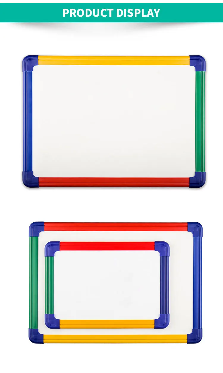 Color Frame Magnetic Dry Erase Board A4 White board Rainbow Frame Lap Board For School Classroom Teaching