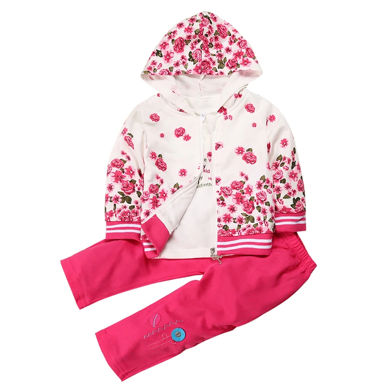 

New Design Trendy Cotton Teenager Kids Baby Girls Winter Clothes Set For Young Girl, Fuchsia kids clothes girl