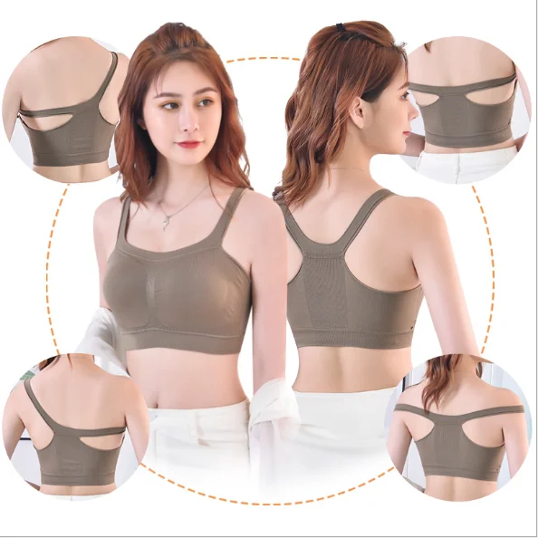 

One piece comfortable anti wear sports vest women's chest wrapped beauty back seamless bandeau bra, 6 colors