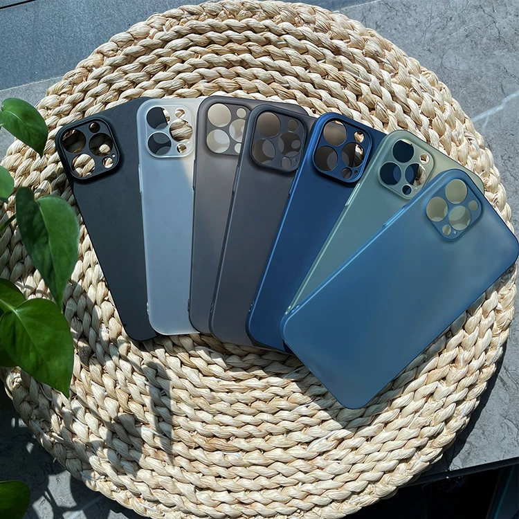 

High Quality New Design Hard PC Matt PC Rubber Paint Ultrathin Slim 0.65MM Cell Phone Case Covers For iPhone 11 12 13 Pro Max, Light matte