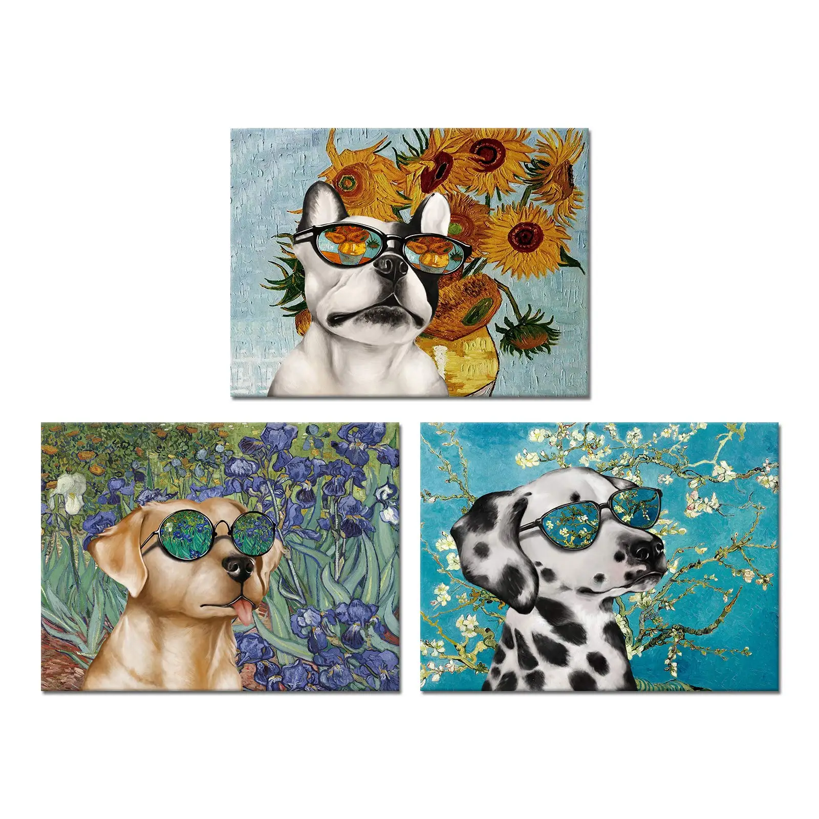 

Modern Famous Animal Paintings Sunflower Blossom Flowers Van Gogh Reproduction Canvas Prints Wall Art For Home Living Room Decor