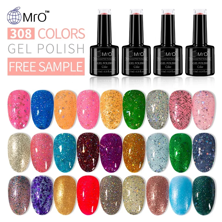 

MRO Nail Supplies 7.5 ML Soak Off UV Gel 308 Pure Colors Gel Polish LED Gel Factory Private Label