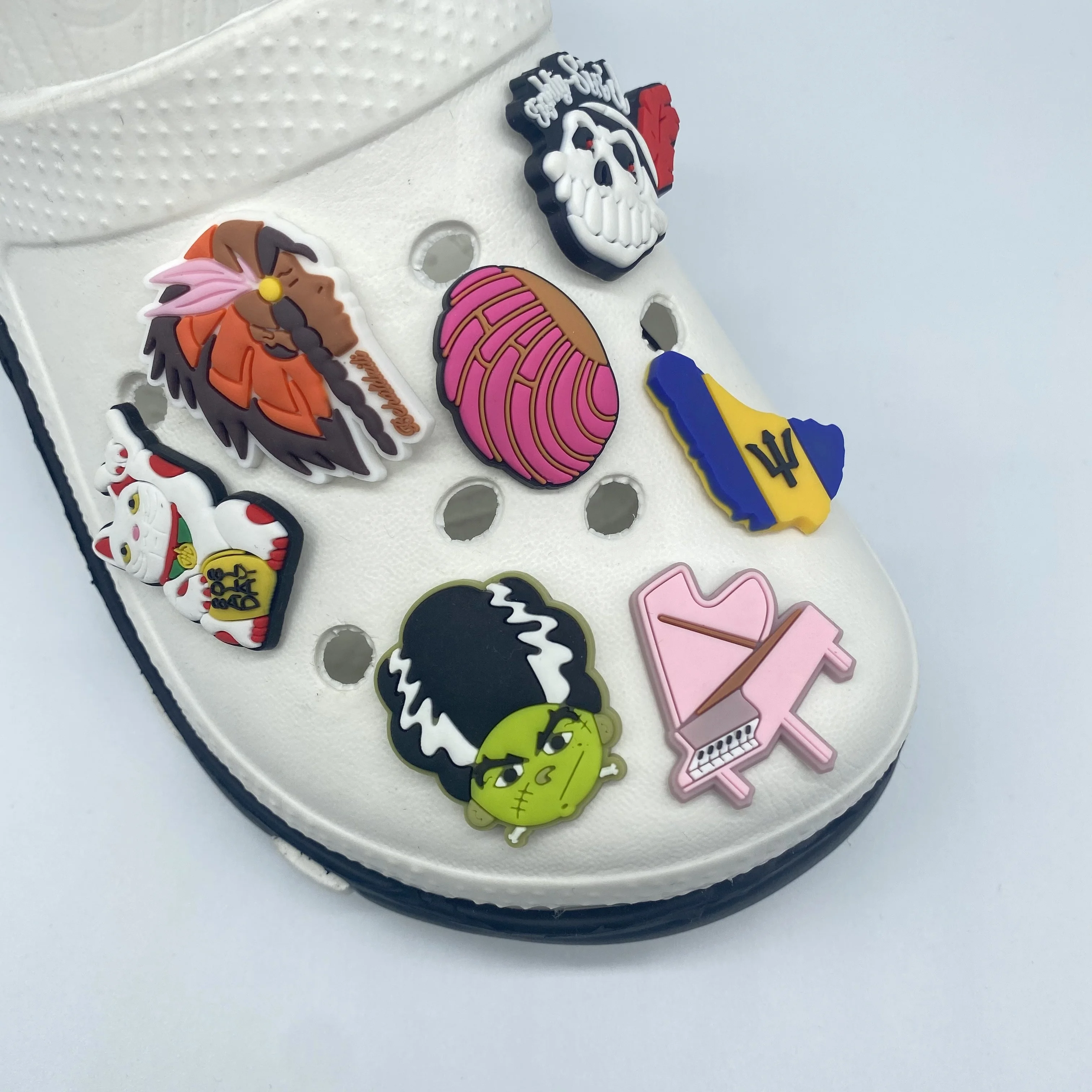 

Shoes accessories custom fortune cat clog charms Wholesale lucky croc charms shoe decorations for kid shoe charm gift, As picture