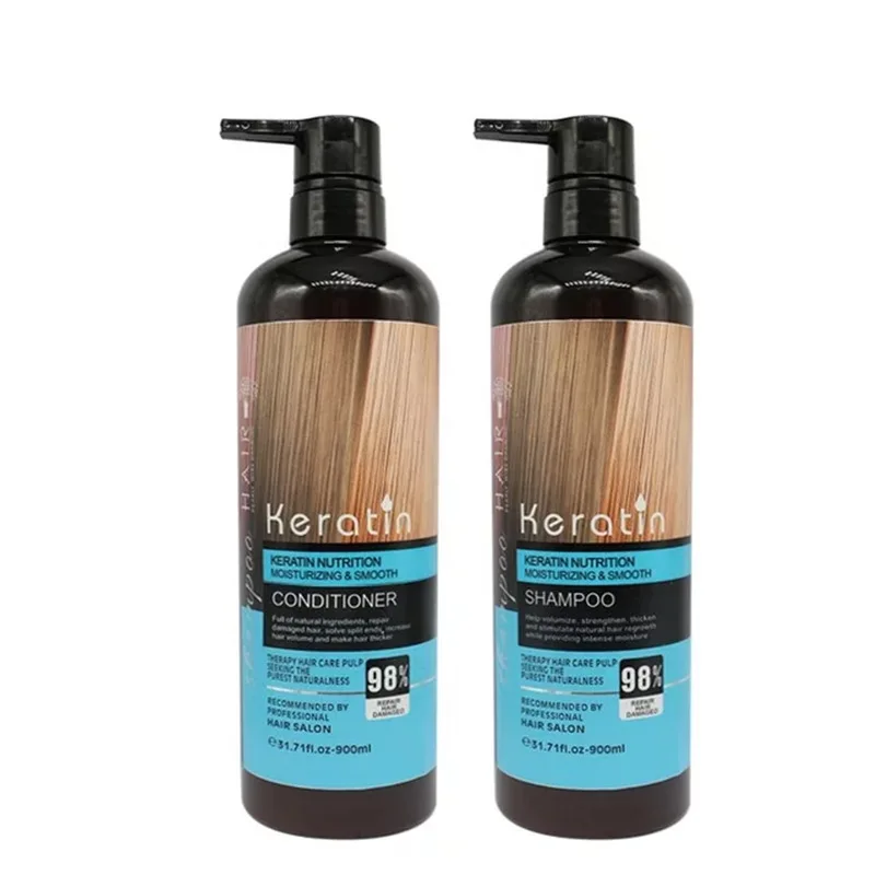 

Hair Treatment Set Keratin shampoo and conditioner On Stock, Milk white