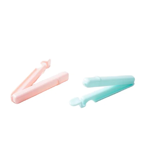 

Creative Sucker Type Wall Mounted Plain Color Food Fresh Keeping Clips Plastic Sealing Bag Holder Creative Household Sealer