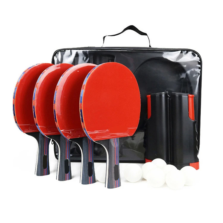 

2020 Best Pro Table Tennis Rackets Pingpong Bat Set with My Print, Red+black