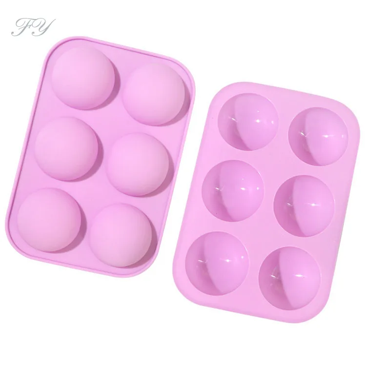 

Spot wholesale 6 even semi-circle silicone cake mold DIY handmade jelly mold Aromatherapy candle plaster mold