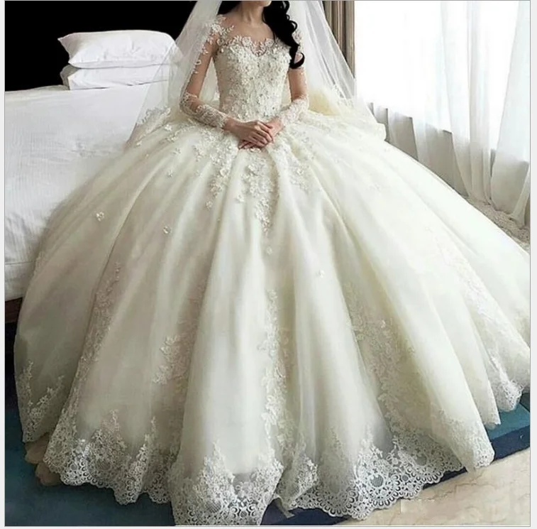 

2021 High Quality Off the Shoulder Vestido De Noiva Bridal Tulle Mariage Wedding Dress, White