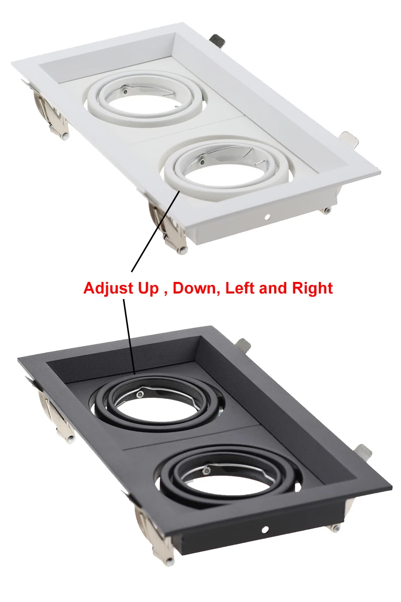 Square MR16 Recessed Lighting GU10 Halogen Lamp Holder Fittings For Led Ceiling Downlight