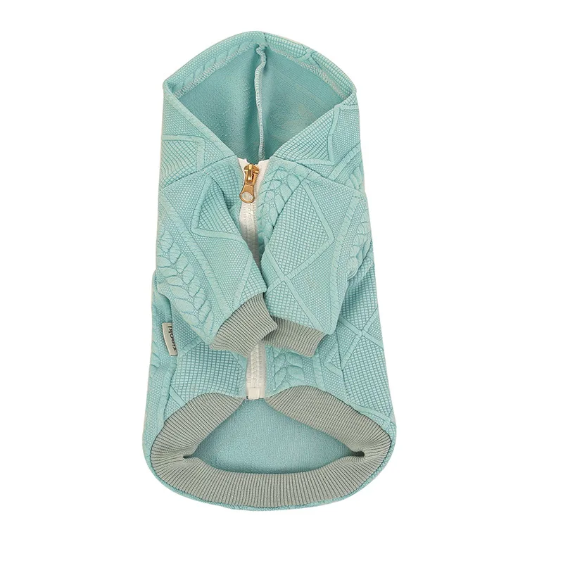 

Fashionable autumn and winter thin hooded jacquard puppy dog clothes