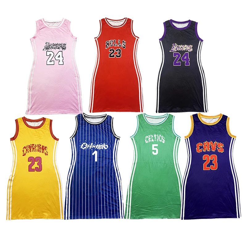 

Custom summer sport nba-dress tight shirt Wholesale Jersey dress basketball sexy women durant