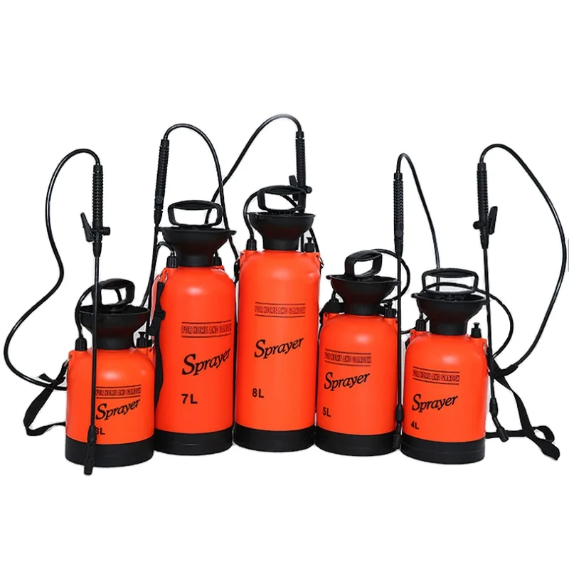 

5L Air Pressure Plastic Portable Garden Sprayer, Orange+black