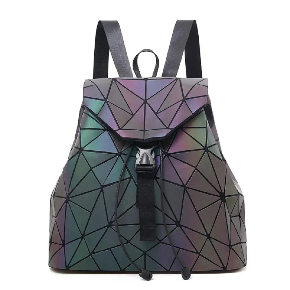

Geometric Backpack Luminous Backpacks Holographic Reflective Bag Luminary Bags Iridescent Rucksack Rainbow, As pics