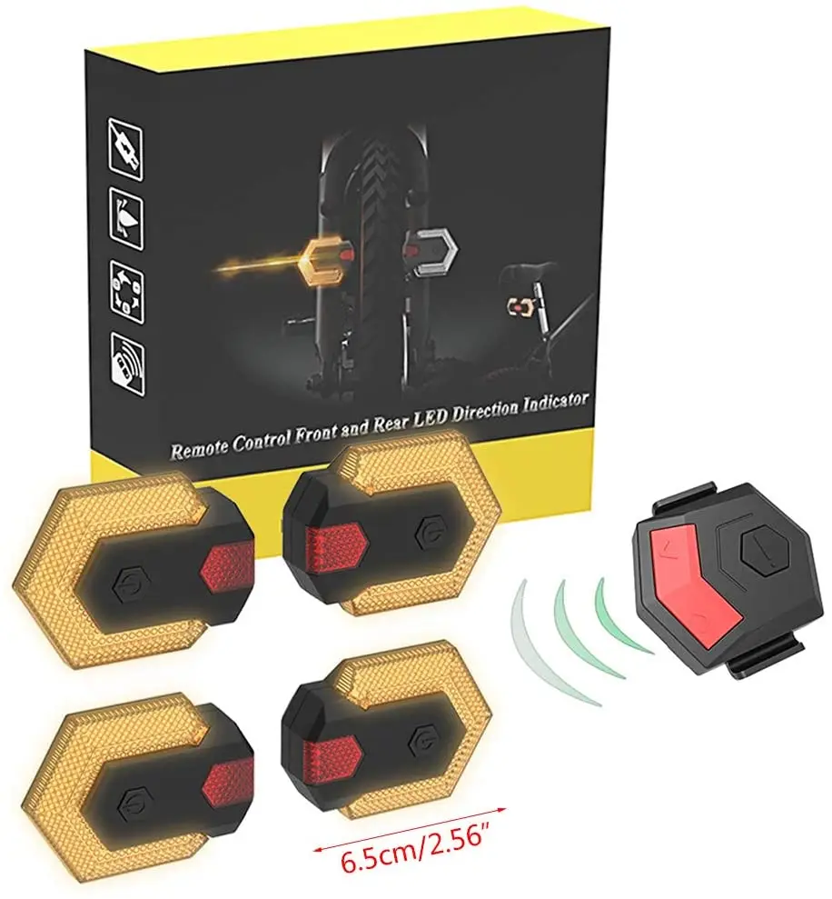 

Bike Turn Signal Light Smart Wireless Remote Control turn signal 4 lights Cycling Safety Warning LED bicycle light