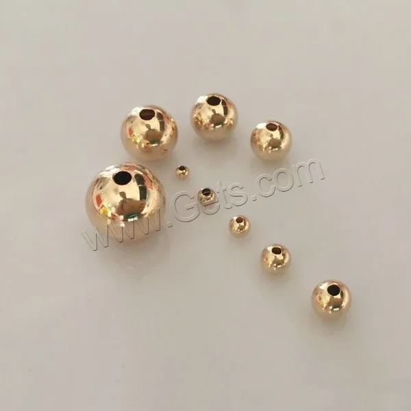 

bulk wholesale round shape 14k gold filled seamless beads, 14k gold filled color