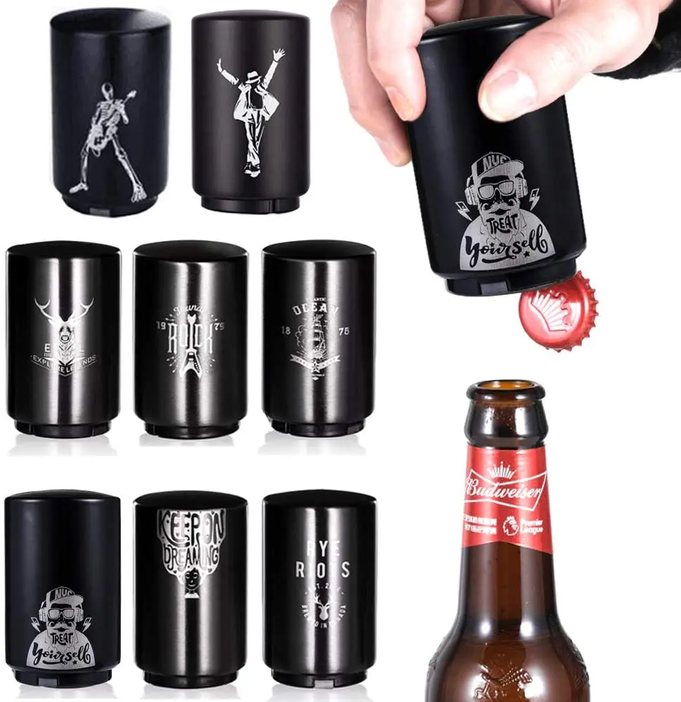 

Magnetic Corkscrew Stainless Steel Automatic Beer opener Corkscrew Push Pull Lifter Can Open in Half Second bottle opener, Custom color