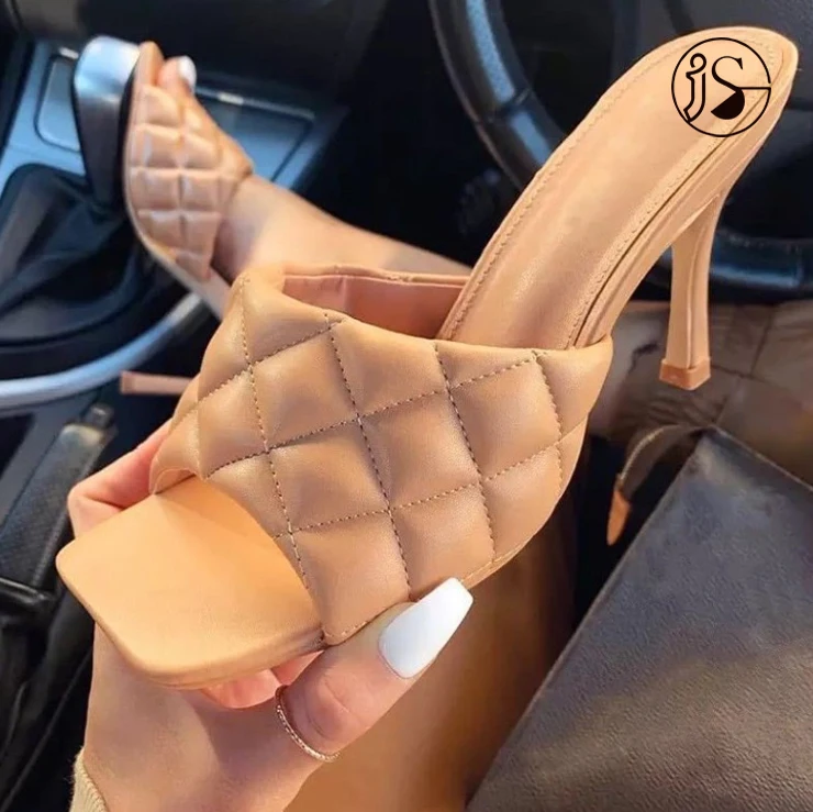 

High-heeled shoes fashion slippers PU ladies slippers, Picture