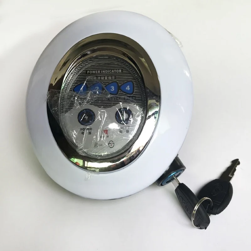 

5 in 1 24 Volt 36 Volt 48 Volt Electric Scooter Headlight ebike Bicycle Led Frontlight Handlebar Mount Dashboard Accessories, Blue white