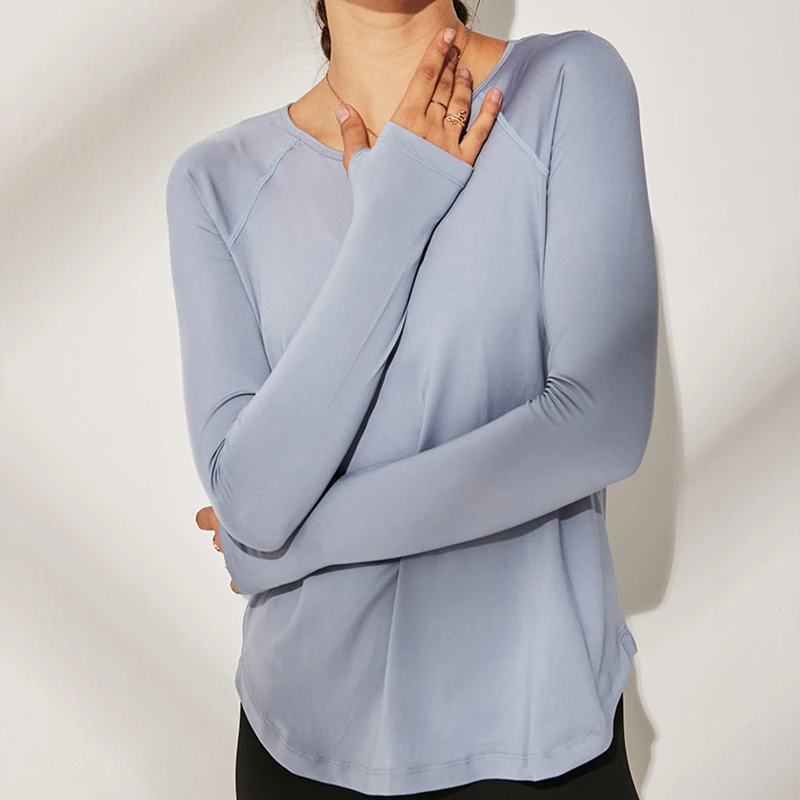 

yoga sport wear fitness yoga wear women custom t shirt printing long sleeve t shirt