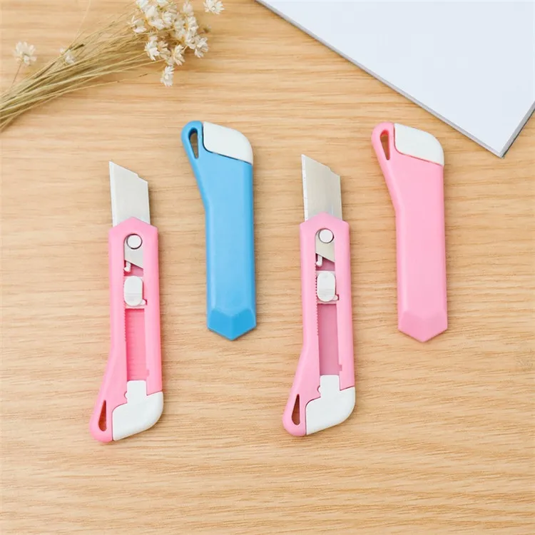 Wholesale Plastic Box Cutter Paper Cutter Safety Utility Knife Metal