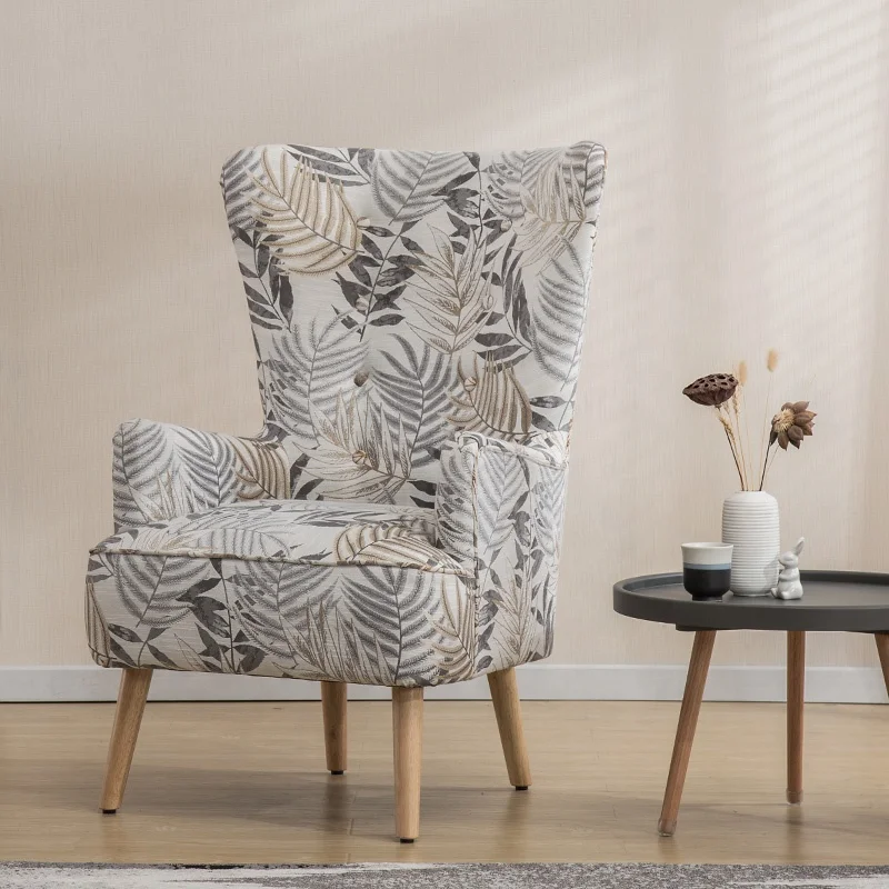 
Modern Fabric High Back Accent Chair for Living Room 