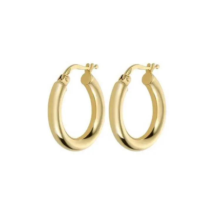 

Gold Chunky Stacking Hoop Earrings 925 Sterling Silver Huggie Circle Earrings For Women Jewelry
