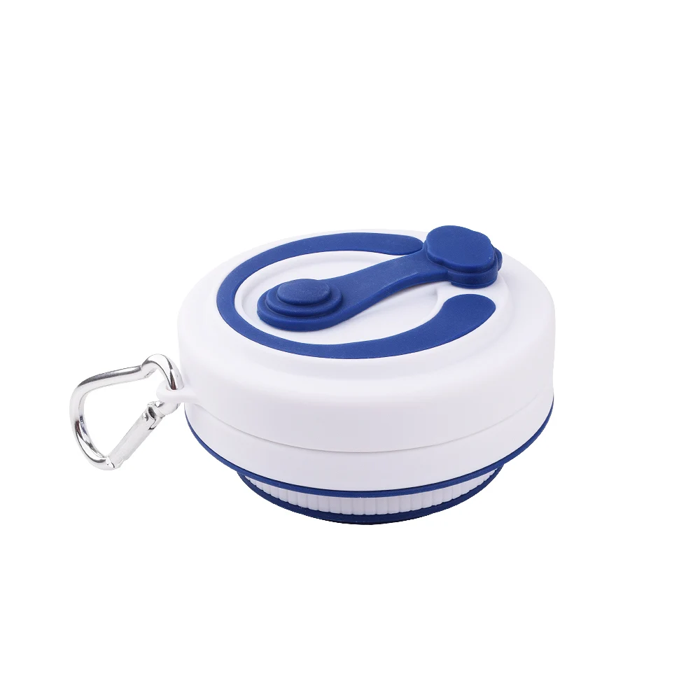 

Custom Drinking Double Wall Cups-Mugs Travel Camping Mugs Foldable Silicone Portable Reusable Collapsible Coffee Cup With Hook
