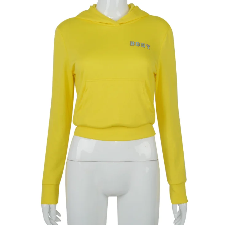 

Design Women's Printed Solid Color Pocket Pullover Hoodies With Trousers Sport Running Sets Long Sleeve Tracksuits, Shown