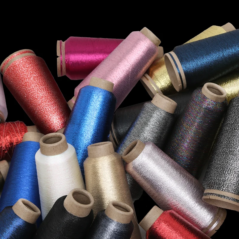 
Dyed MH MX MS Metallic Yarn for weaving socks fashion cloth Embroidery Shoe Vamp Yarn Metallic Dyed 