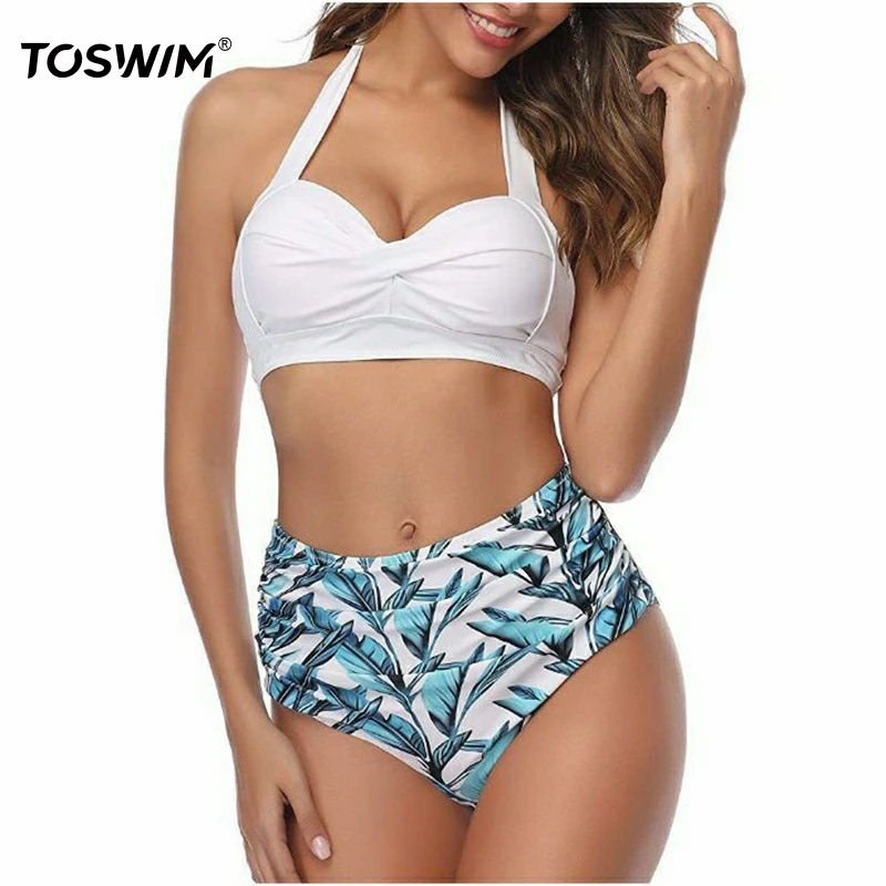 

New arrival white swimwear woman private label beautiful sexy print white bikini