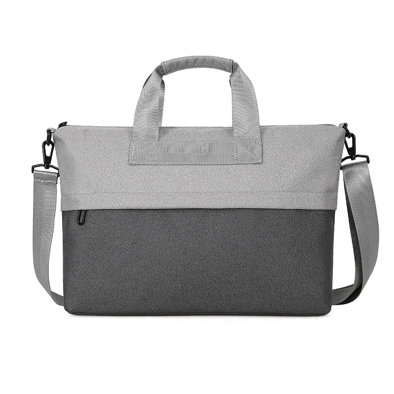 

Waterproof Briefcase Simple Design Laptop Shoulder Bag For Women, Gray, black, gray-blue, gray-black