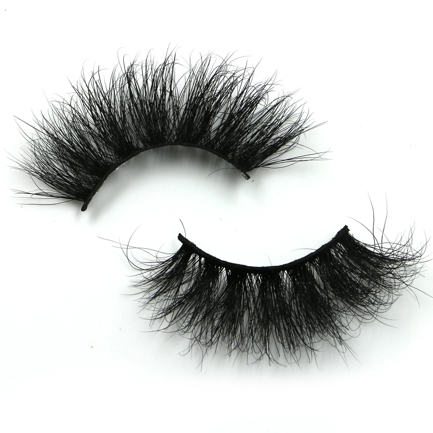 

25mm Private Label False Eyelash Silk Real 3D 5D Mink Eyelash 3 Pack 25 mm in Box Eyelashes, Black