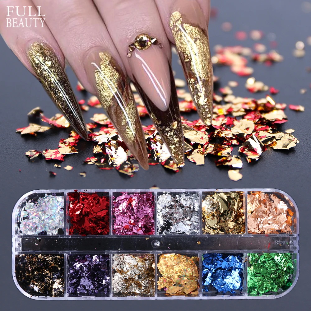 

Hot Sale Fashion Mixed Gold Silver Foil Nail Art Foil Stickers Decoration Jewelry For Nail