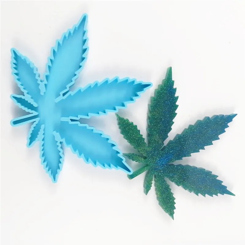 

4104 The weed leaf Resin Coaster Of Home Decoration Epoxy Resin Mold Handmade Coaster Mold