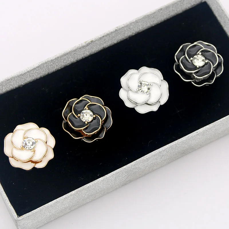 JFRB077 jewelry Flower Shirt Metal Button Cover Cufflinks Button Covers For Women Shirts