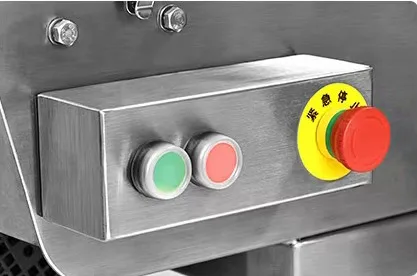 Mushroom emergency stop switch on 918 control panel