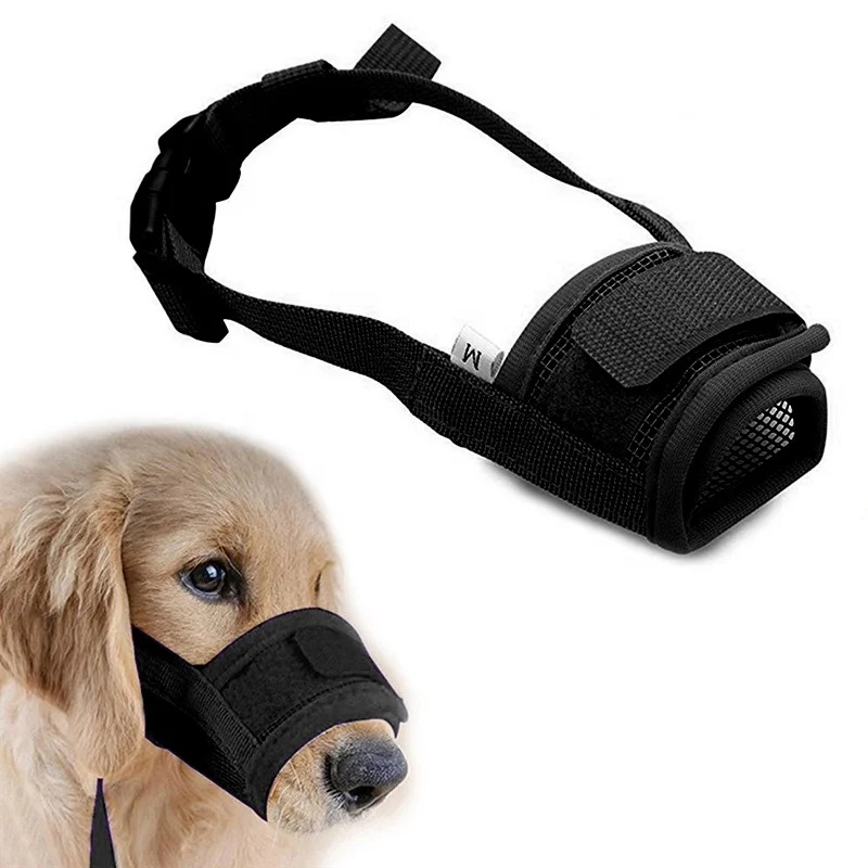 

New pet dog nylon breathable mask anti-bite and bark dog muzzle safety muzzle