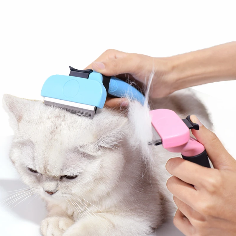 

Factory direct pet hair removal comb Cat comb remove floating and broken hairs one-key hair removal dog comb