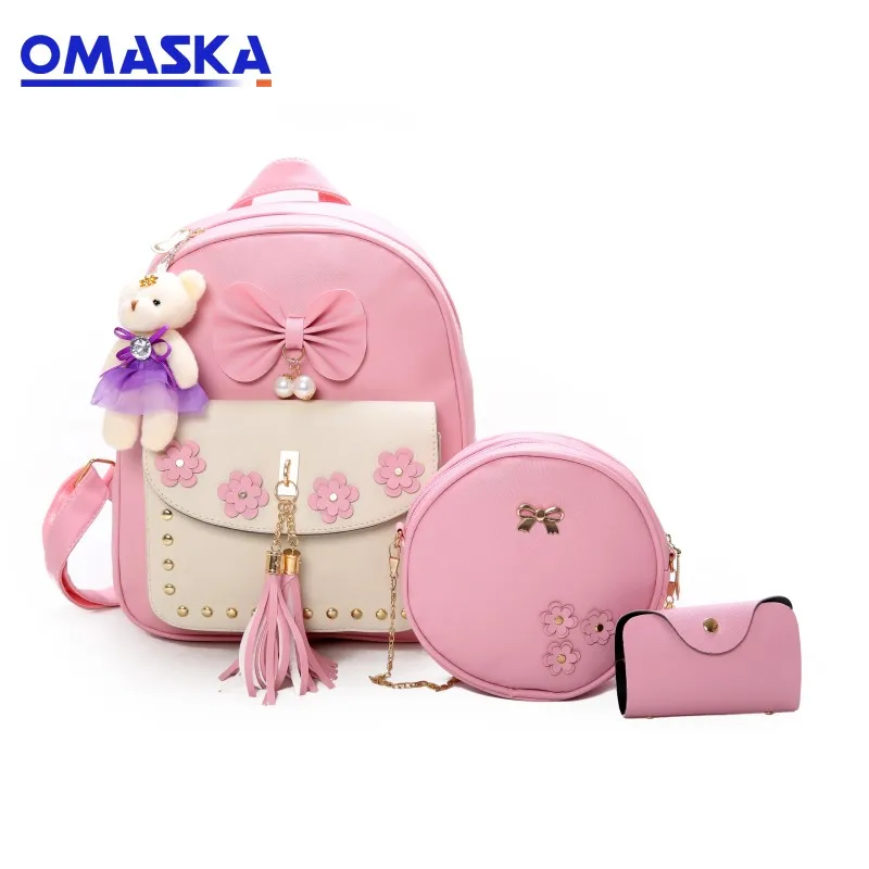

new backpack wholesale fashion lady backpack bag set back pack for women, Black pink grey