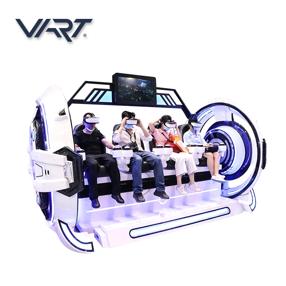 

virtual reality roller coster 4 seaters for 9D VR cinema 360 degree motion platform egg chair 9d vr patent shooting games