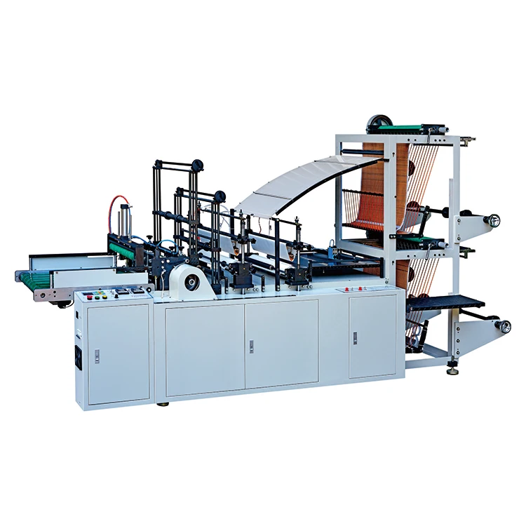 
Promotional automatic auto-stack two-layer one-line bottom-sealing plastic bag making machine 