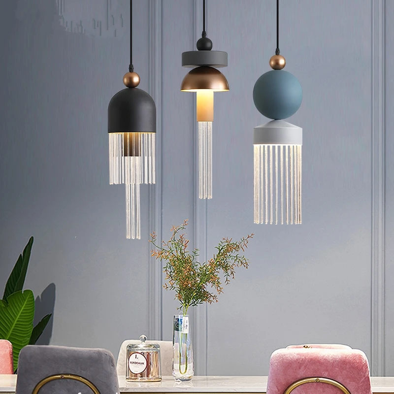 

nordic Italian design tassel pendant lights Modern Simple Bedroom Restaurant Bedside Hanging Lamp Home Decor Fixtures luminaire