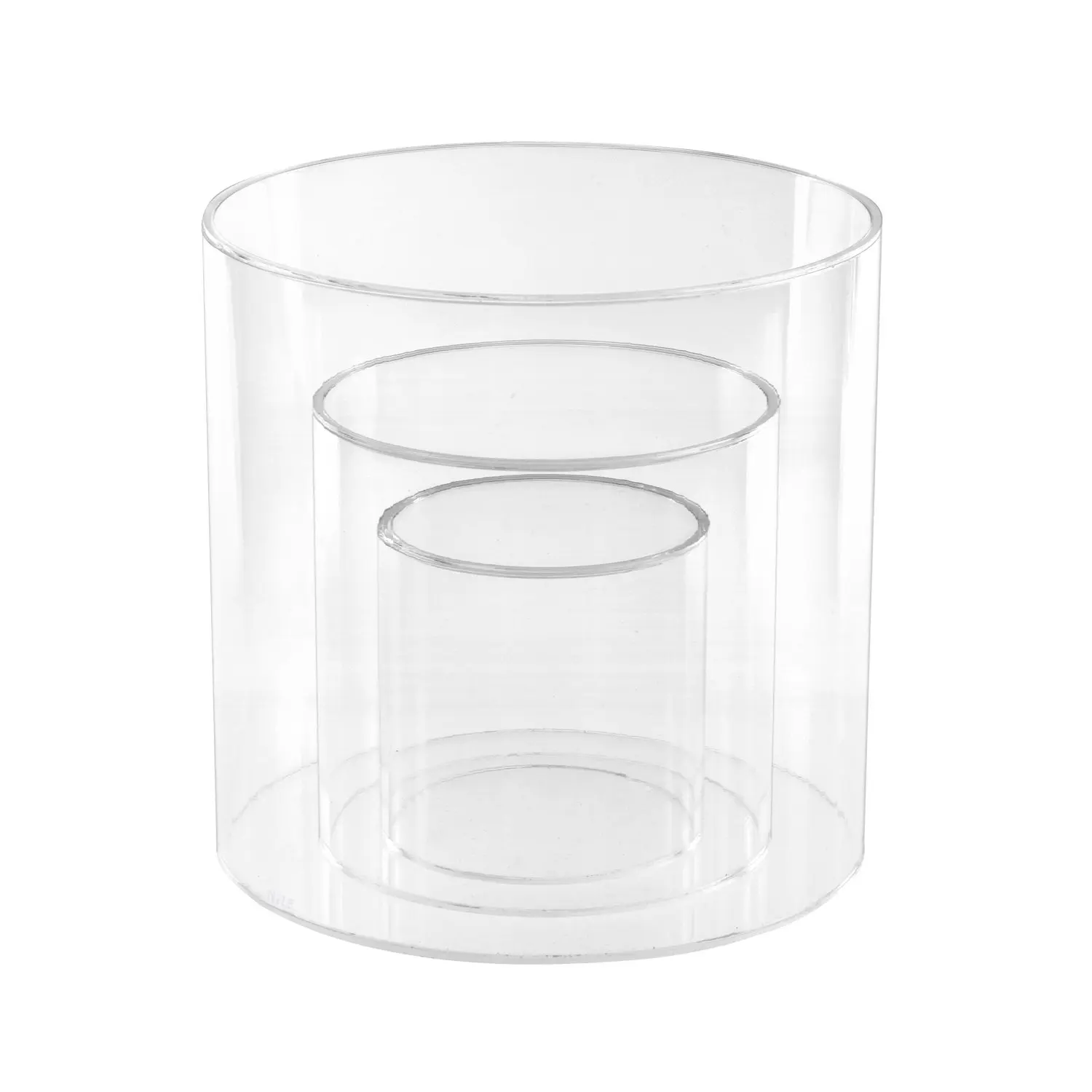 Clear Acrylic Cylinder Riser Round Display Box Acrylic Risers For ...
