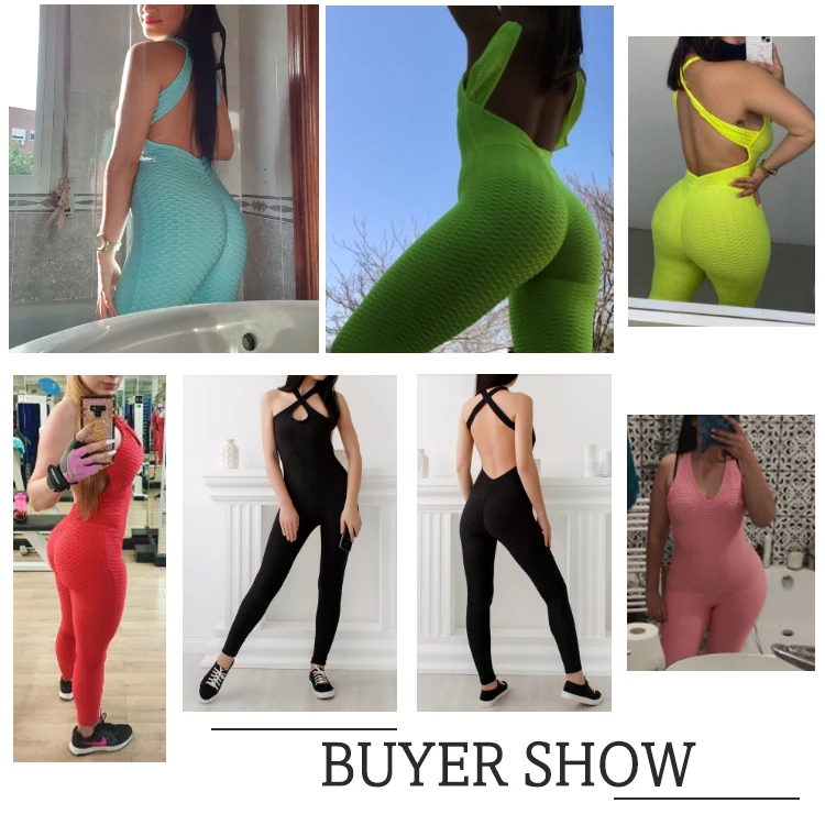 
Best Sale 7 Colours One Piece Sexy Butt Lifter Bodycon Jumpsuits Women 2020 