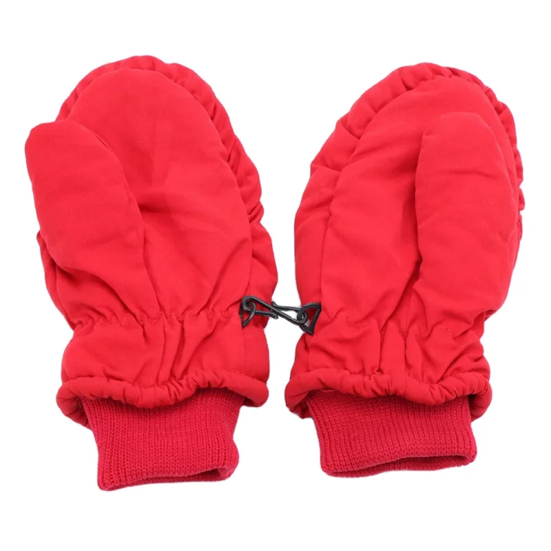 

3-6Years Old Cheap warm Kids Baby Winter skiing Mitten gloves, Red
