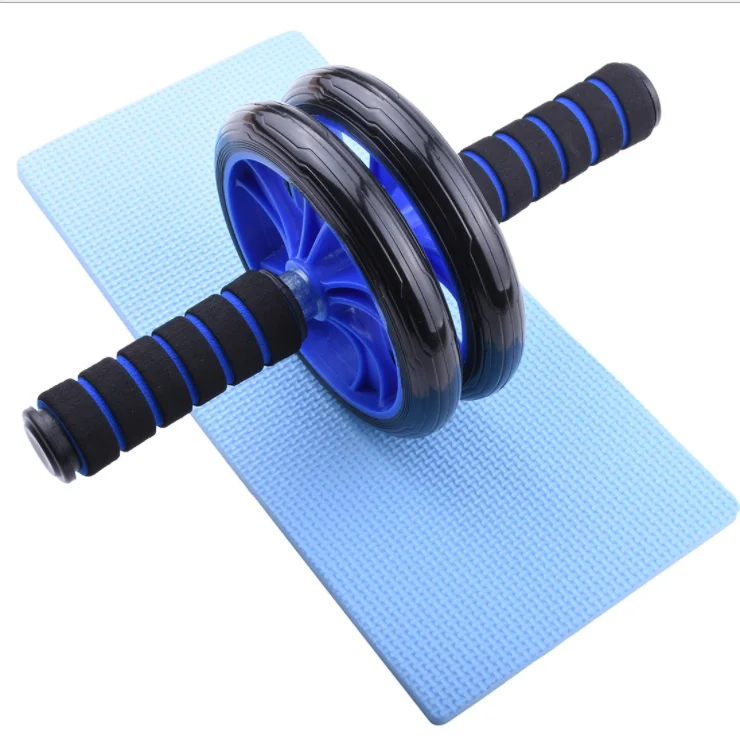 

New Type Of Abdominal Rebound Exercise Roller Portable Home Fitness Automatic Rebound Muscle Exercise Equipment, Black blue