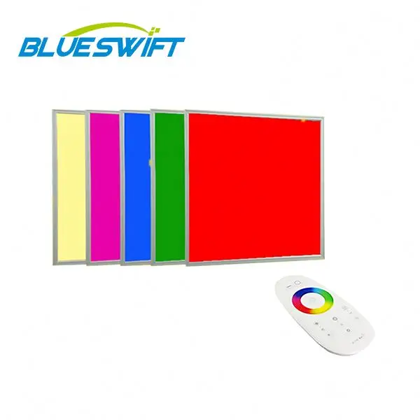 Color Changing Temperature Adjustable Square RGB LED Panel Light with Remote Control
