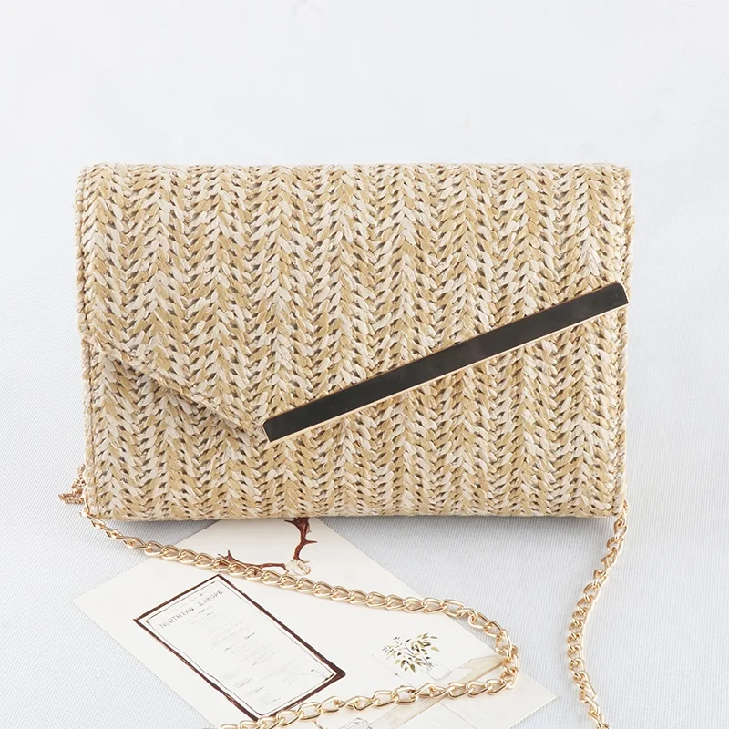 

Factory Offer Custom Luxury Fashion Styles Woven PU Material Golden Chain Women Crossbody Bags, Camel (customized color is available)