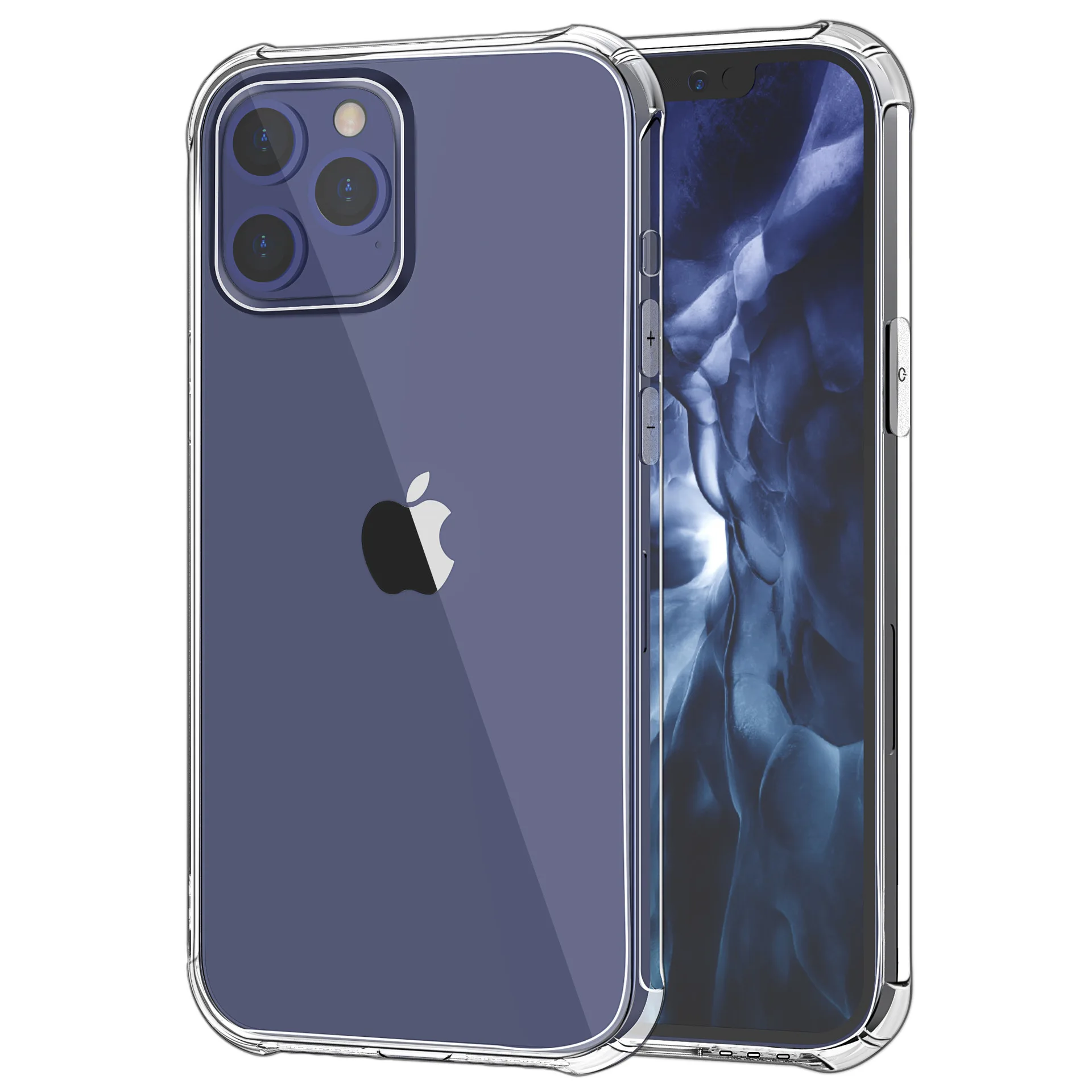 

shockproof protective soft tpu clear phone case for iphone 12 pro max