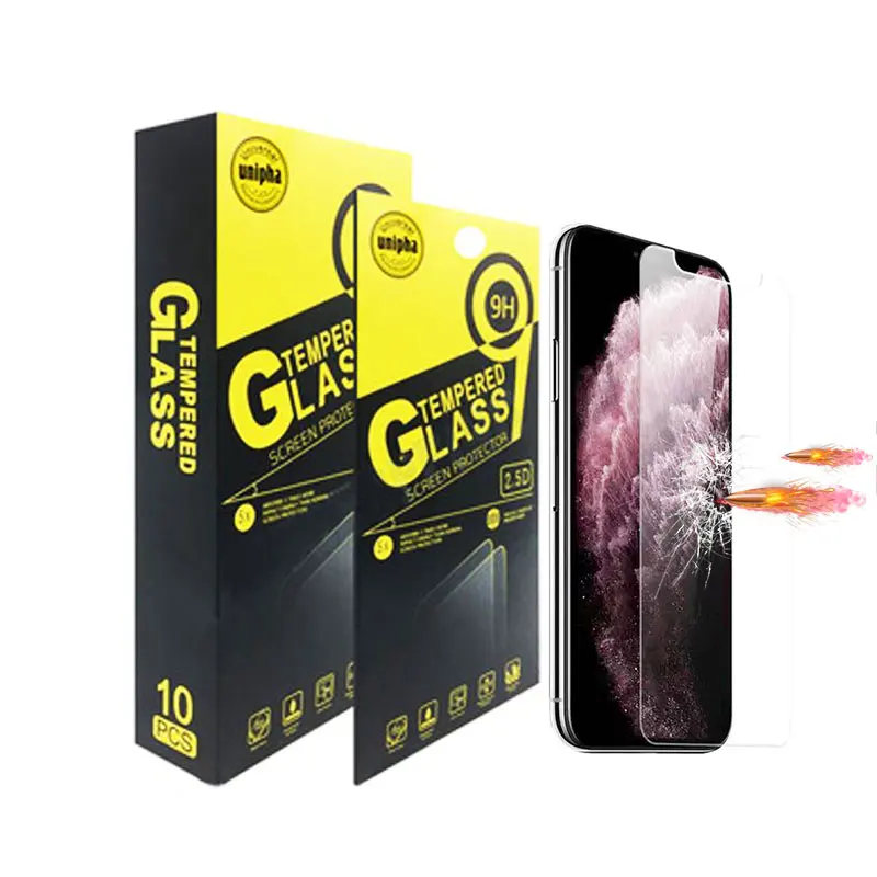 

2020 new arrival wholesale 9h tempered glass Screen Protector for iPhone 6/7/8/11 free sample screen protector